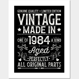 Vintage 1984 40th Birthday Posters and Art